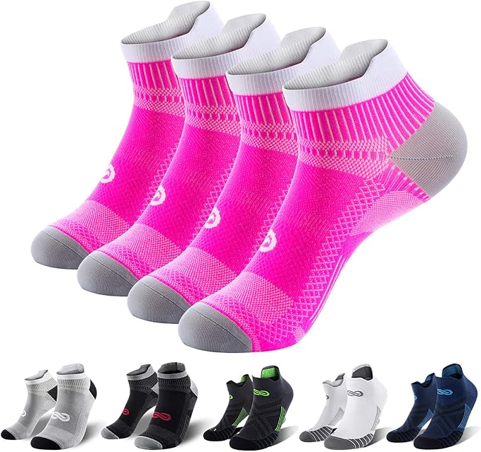 PAPLUS Ankle Compression Sock for Men and Women 2/4/6 Pairs, Low Cut by PAPLUS