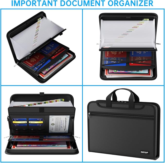 ENGPOW Accordion File Organizer, Fireproof Expanding File Folder - Image 4