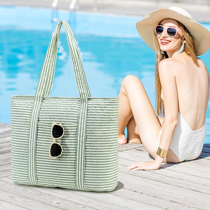 LEDAOU Beach Bags for Women, Beach Bags Waterproof Sandproof, Packable Beach - Image 6