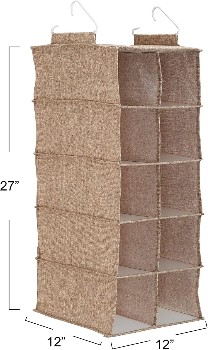 Household Essentials 10 Pocket Hanging Shoe Closet Organizer - Image 4