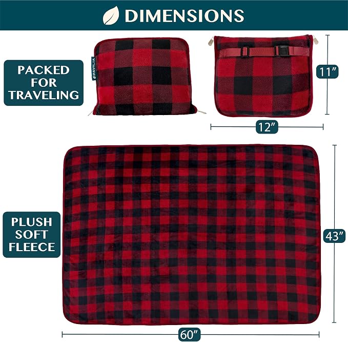 PAVILIA Travel Blanket Pillow, Soft Airplane Blanket 2-IN-1 Combo Set, Plane - Image 6