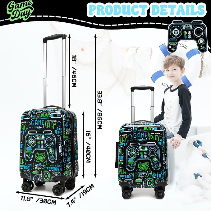 Kids Suitcase Set for Boys Hardside Luggage - Image 2
