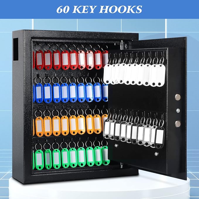 KYODOLED Electronic 60-Key Cabinet Wall-Mounted Digital Key Safe, Key Lock Box - Image 4