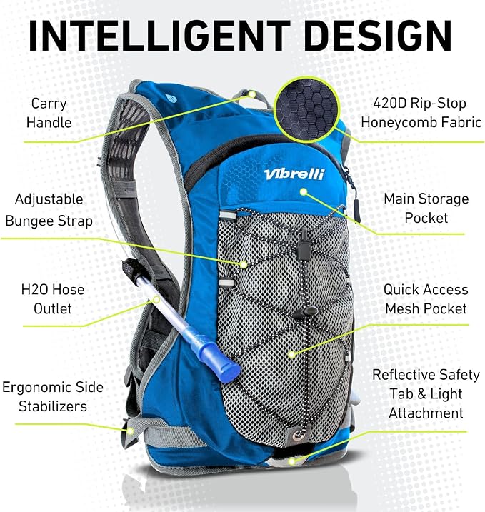 Vibrelli Hydration Backpack & 2L Hydration Bladder - Image 6