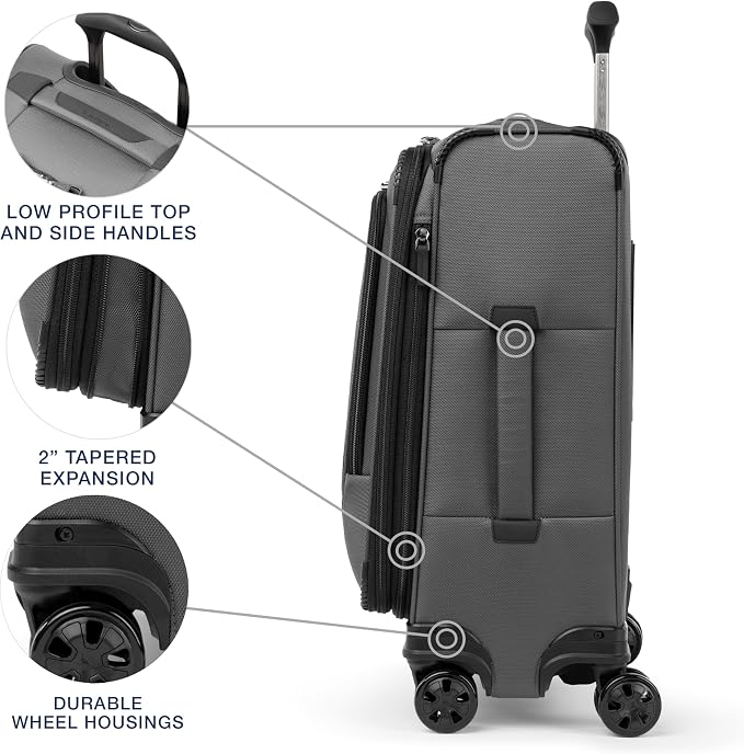 Travelpro Crew Classic Lightweight Softside Expandable Carry on Luggage - Image 5