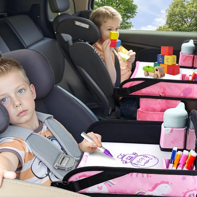 2PCS Kids Travel Tray, Car Seat Tray - Image 5