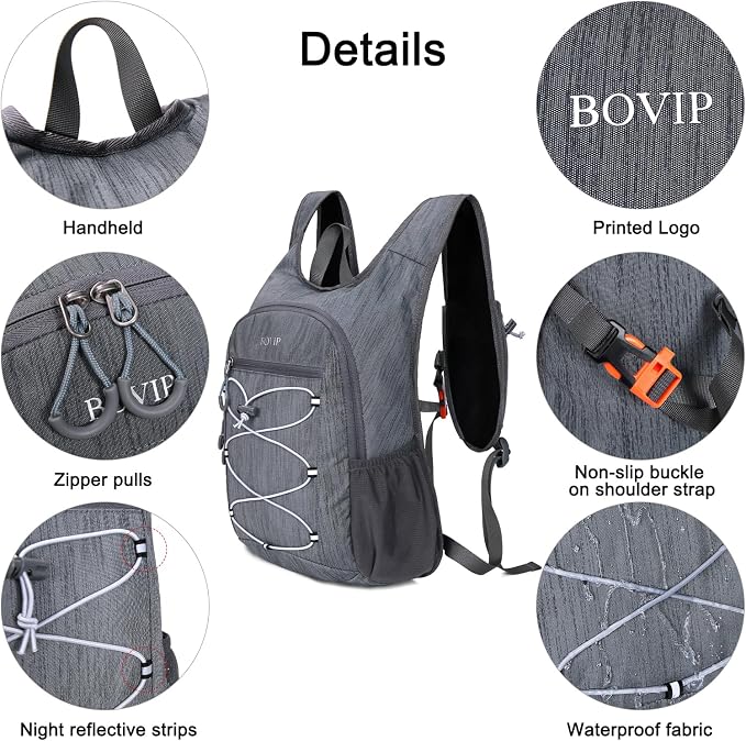 BOVIP 20L Hiking Backpack Lightweight Packable Hiking Daypack Small Travel - Image 5