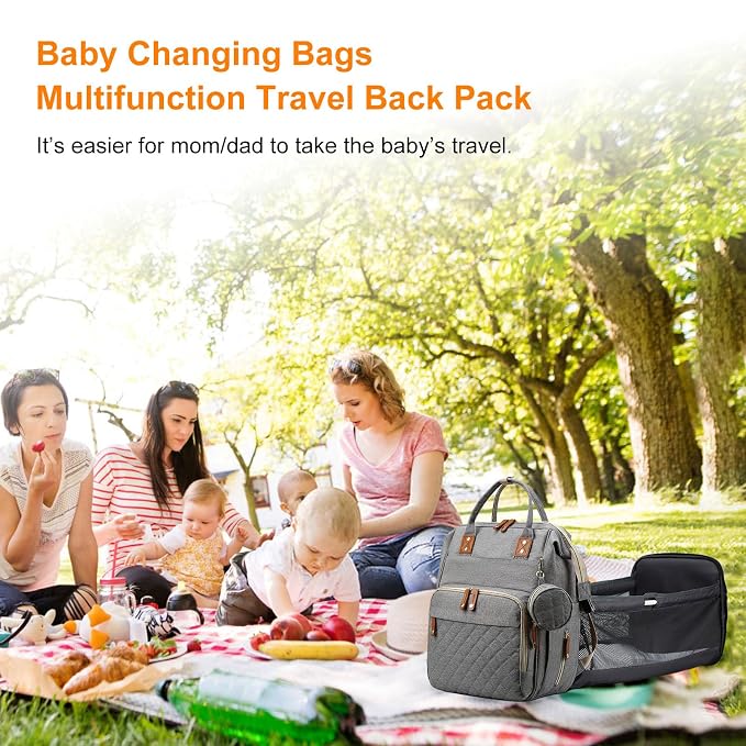 Diaper Bag, Backpack with Changing Station, Waterproof Baby Bag - Image 6