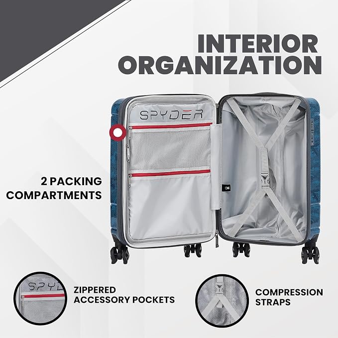 Spyder Matrix 29 Inch Large Checked Luggage Expandable Hardside Upright Suitcase - Image 5