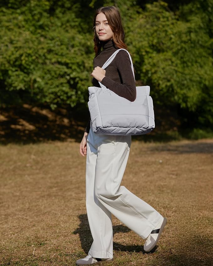 BAGSMART Tote Bag for Women, Lightweight Puffy Tote Bag - Image 6