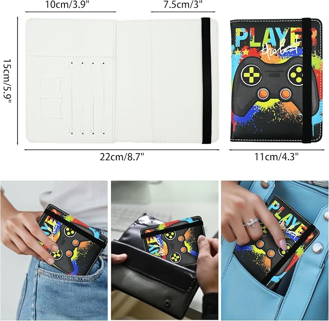 Game Passport Holder for Women and Men PU Leather Passport Cover for Travel - Image 5