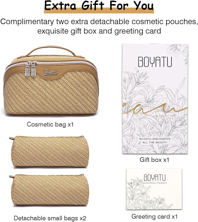 BOYATU Travel Makeup Bags for Women: Large Cosmetic Bag Waterproof - Image 5