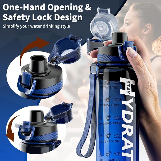 Water Bottle, 32 oz Motivational Water Bottles - Image 8