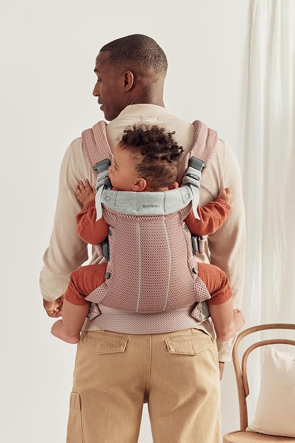 BabyBjörn Baby Carrier Harmony, Dusty Pink, 3D Mesh | 3-in-1 Ergonomic Baby - Image 5