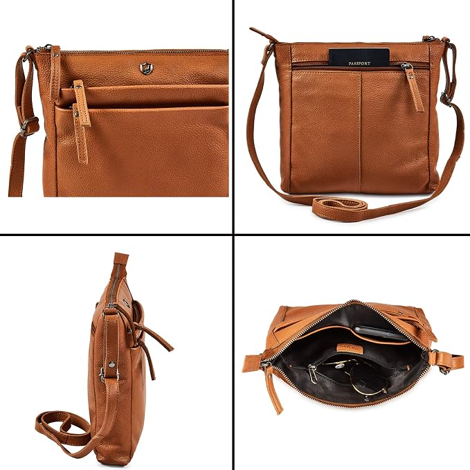 Small Soft Genuine Leather Crossbody Purse Women’s Sling Crossover Shoulder - Image 5