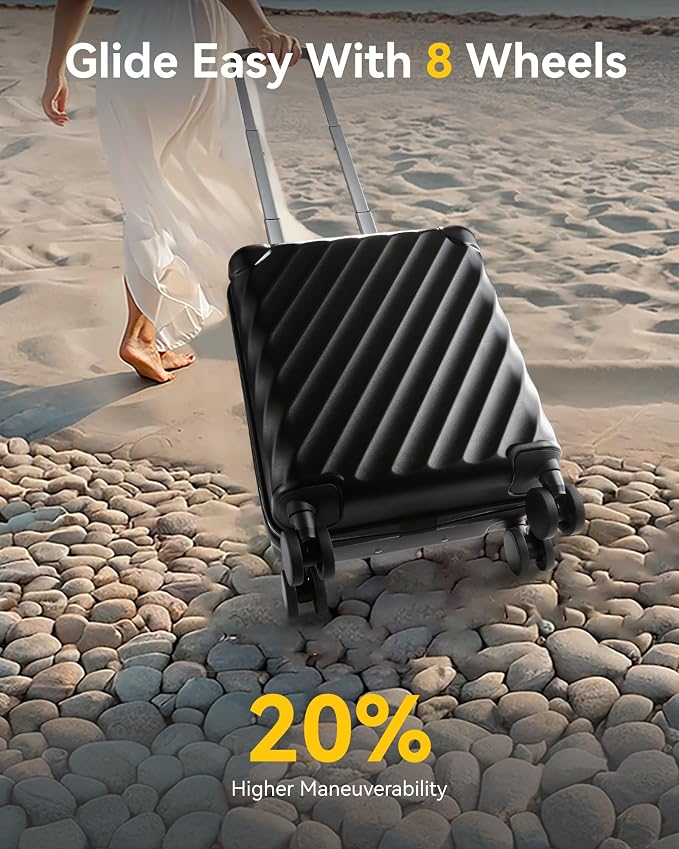 LUGGEX Luggage with Spinner Wheels, Polycarbonate Hard Shell Suitcase, - Image 6