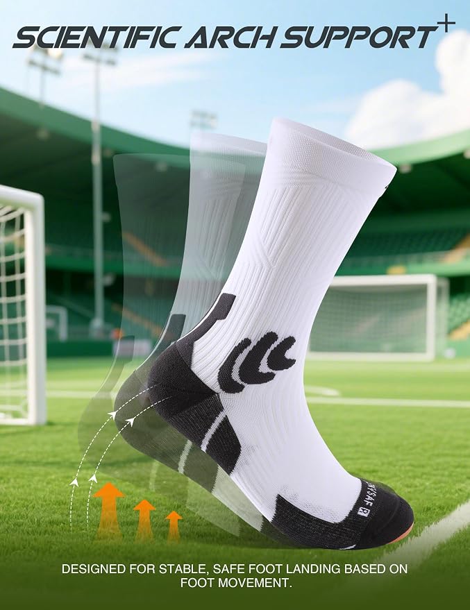 Men's Compression Running Socks: Coolmax Athletic Crew Socks Moisture Wicking - Image 5