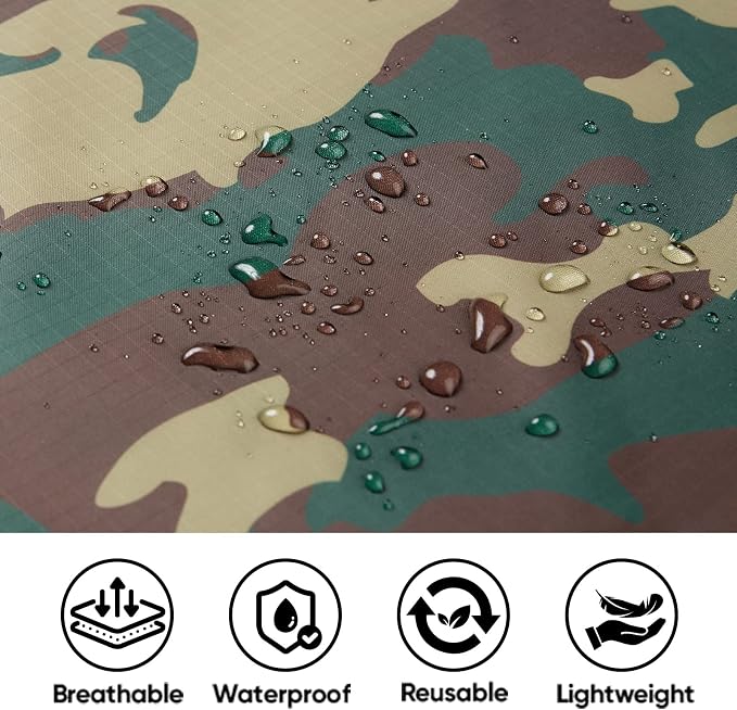 PTEROMY Hooded Rain Poncho for Adult - Image 5