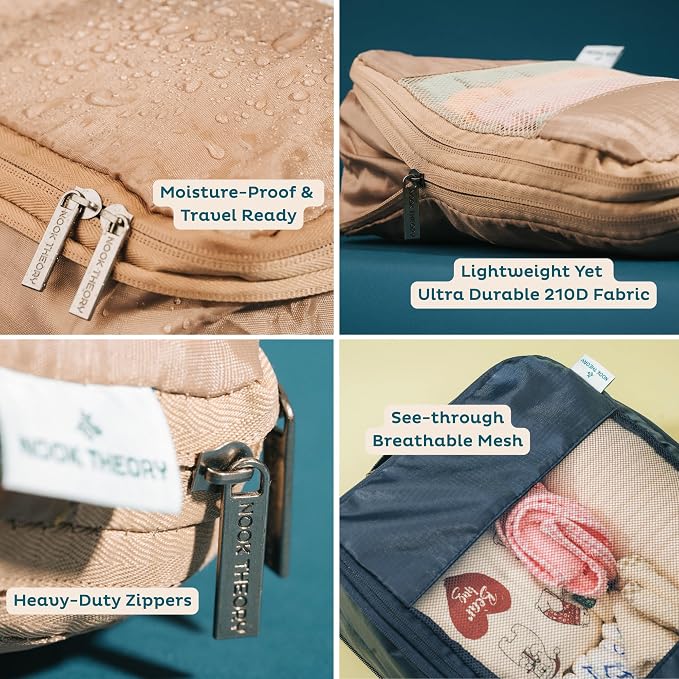 6-Pack Compression Packing Cubes Travel Essentials - Image 6