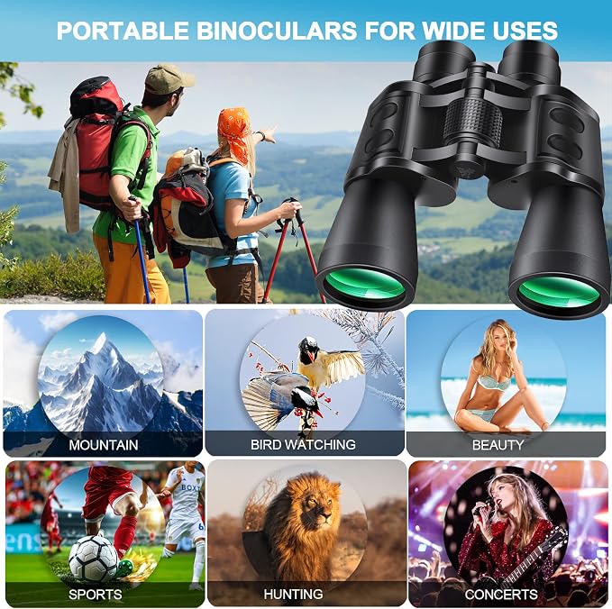 PISEZ 20X50 Binoculars for Adults High Powered - Image 7