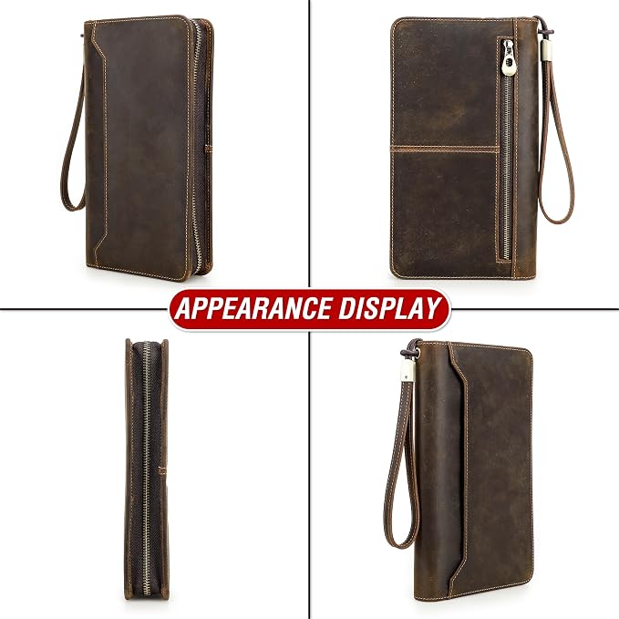 Top Grain Leather Travel Passport Wallet Organizer Case - Image 8
