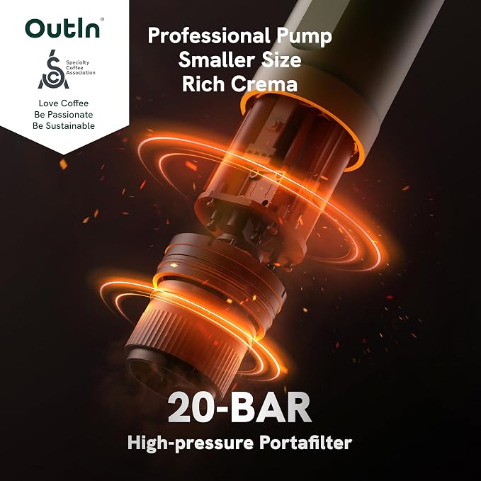 OutIn Nano Portable Electric Espresso Machine, Travel Coffee Maker - Image 3