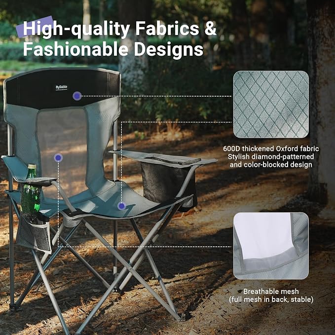 Camping Folding Chair Outdoor Lawn Portable Lightweight Camp Folding Chairs - Image 6