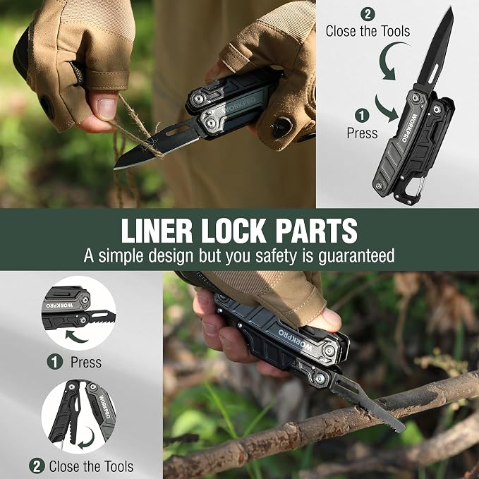 WORKPRO Multitool-11 in 1 Multitool Pliers - Image 5