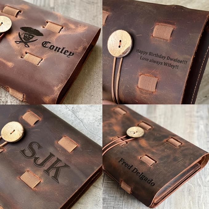 HARDISTON Custom Genuine Leather Electronic Cable Organizer Bag Handmade Travel - Image 6