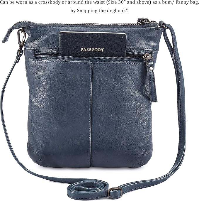 Crossbody Sling Bag for Women Small Real Leather Purse Vintage Travel Crossover - Image 5