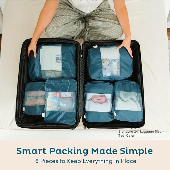 6-Pack Compression Packing Cubes Travel Essentials - Image 2