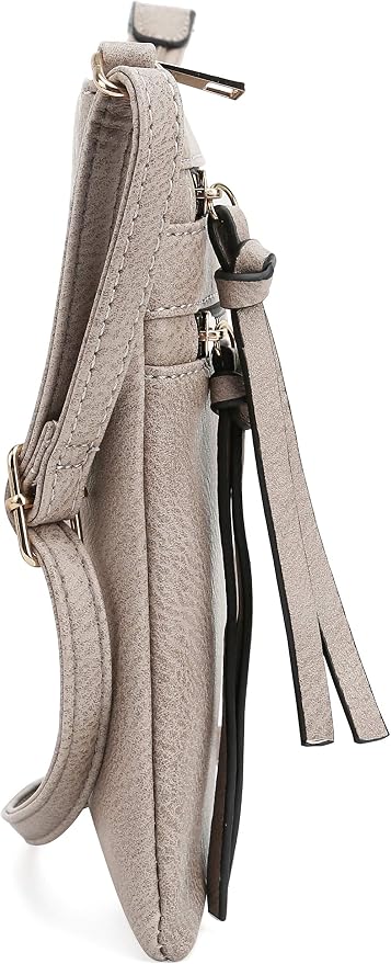 DELUXITY | Crossbody Purse Bag | Functional Multi Pocket Double Zipper Purse | - Image 3