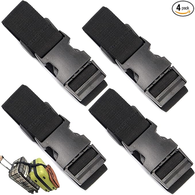 4Pack Luggage Straps Add Bag Luggage Straps to Connect Two Suitcases, by Ajmyonsp