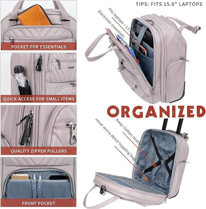 KROSER Carry On Underseat Multi-functional, 16-inch Underseater Lightweight - Image 4