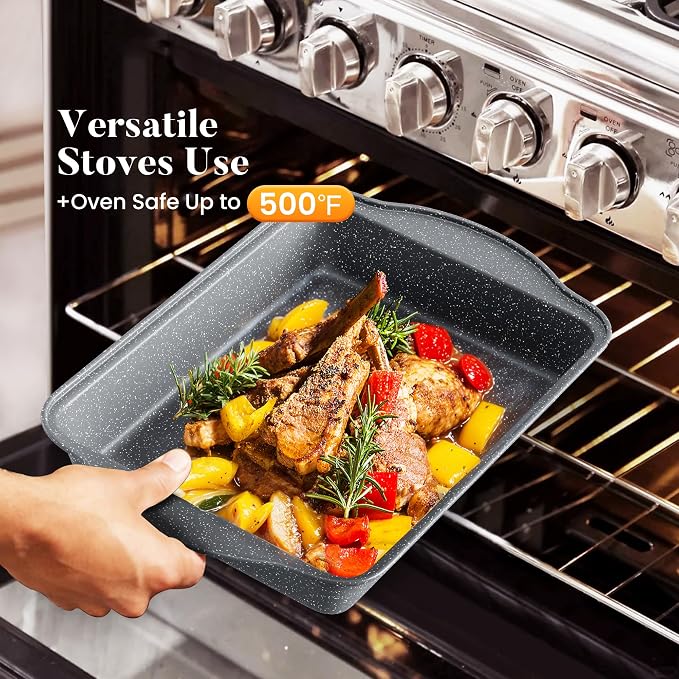 Kitchen Academy Granite Nonstick Cookware Set - Image 4
