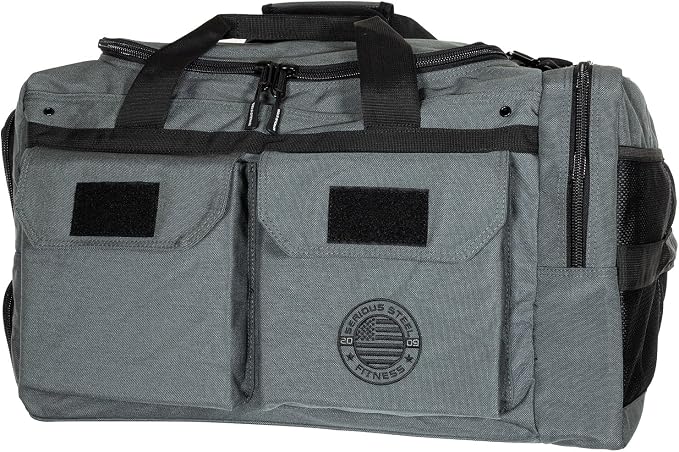Serious Steel Fitness Gym Bag, 1000D Nylon Duffel Bag, Heavy Duty by SeriousSteelFitness