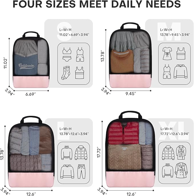 4 PCS Set Compression Packing Cubes - Image 2