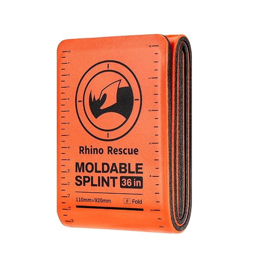 RHINO RESCUE First Aid Splint 36" X 4.3" Orange-Gray, Keep Bones in Position by RHINORESCUE