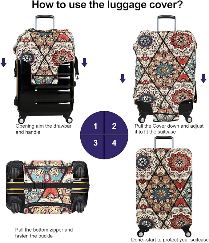 7-Mi Travel Trolley Case Cover Protector Suitcase Cover 26"-28" Trolley case - Image 3