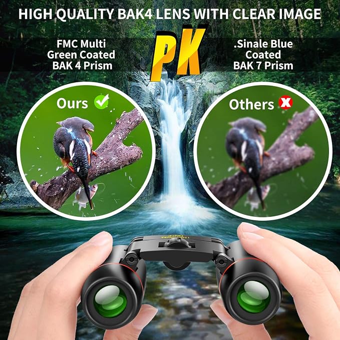 POLDR 12X25 Small Pocket Binoculars Compact Adults, Mini Kids Binoculars Boys - Image 5