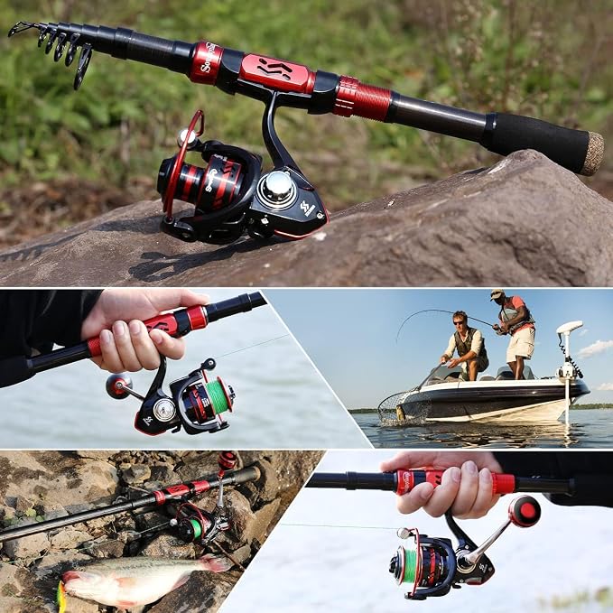 Sougayilang Fishing Pole with Spinning Reel Portable Fishing Rod Reel Combos - Image 7