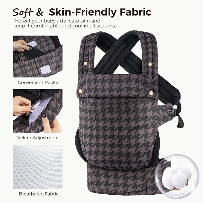 Baby Carrier Newborn to Toddler- Ergonomic, Cozy and Lightweight Infant Carrier - Image 4