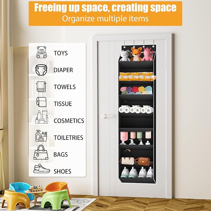 Over The Door Shoe Organizer Storage Fit 16-24 Pairs Hanging Shoe Rack Organiser - Image 6