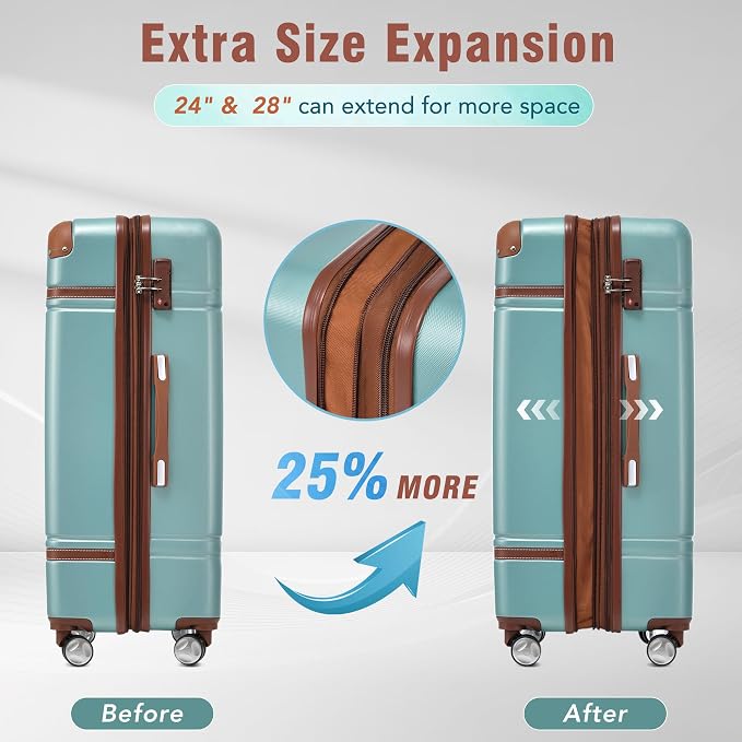 Merax Luggage Set 3 Piece Suitcase Set - Image 3