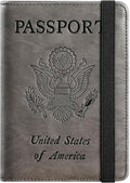 Passport Holder Cover Wallet Travel Essentials RFID Blocking Leather Card Case by PASCACOO