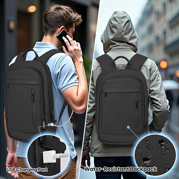 Business Backpack for Men Lightweight Commute Laptop Backpack Anti-Theft Water - Image 4