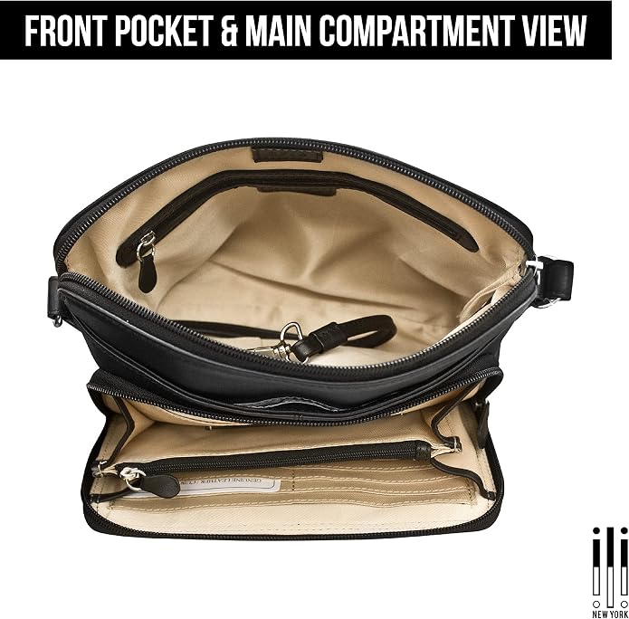 ili New York Genuine Leather Crossbody Bags - Image 5