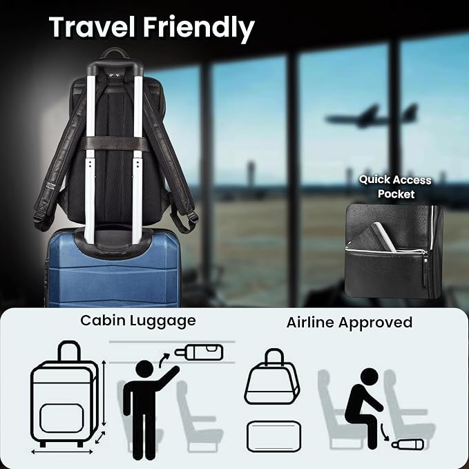 LEATHER VILLAGE Leather Laptop Backpack - Image 6