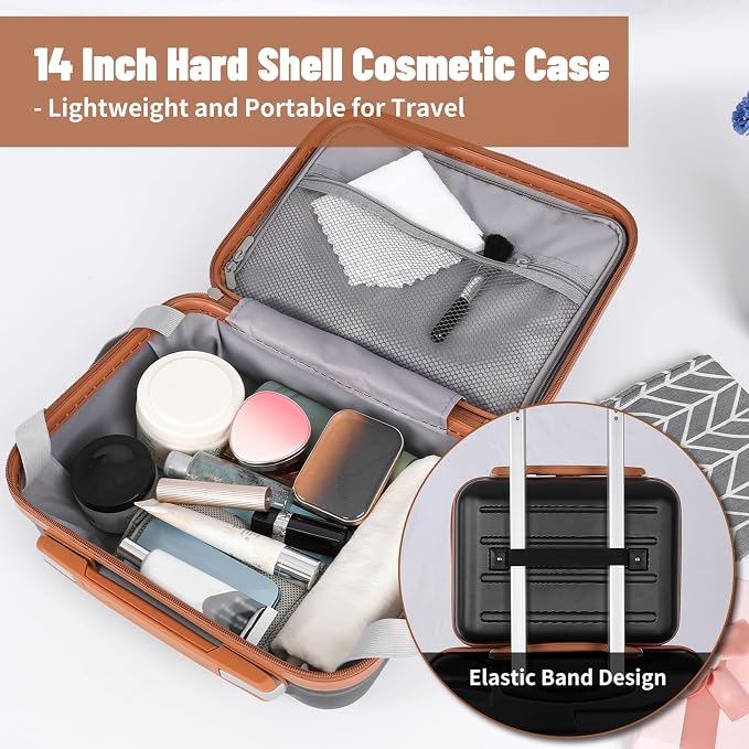 5-Piece Luggage Set, Lightweight ABS+PC Hard Shell Suitcase - Image 8
