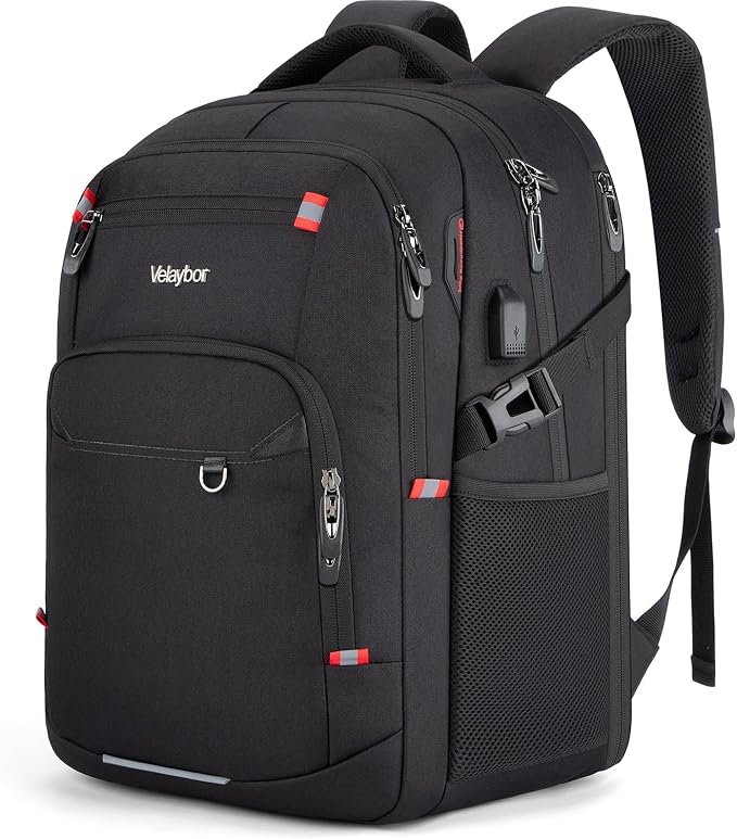 48L Expandable Laptop Backpack, Anti-thief Travel Backpack by Velaybor